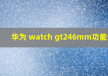 华为 watch gt246mm功能介绍